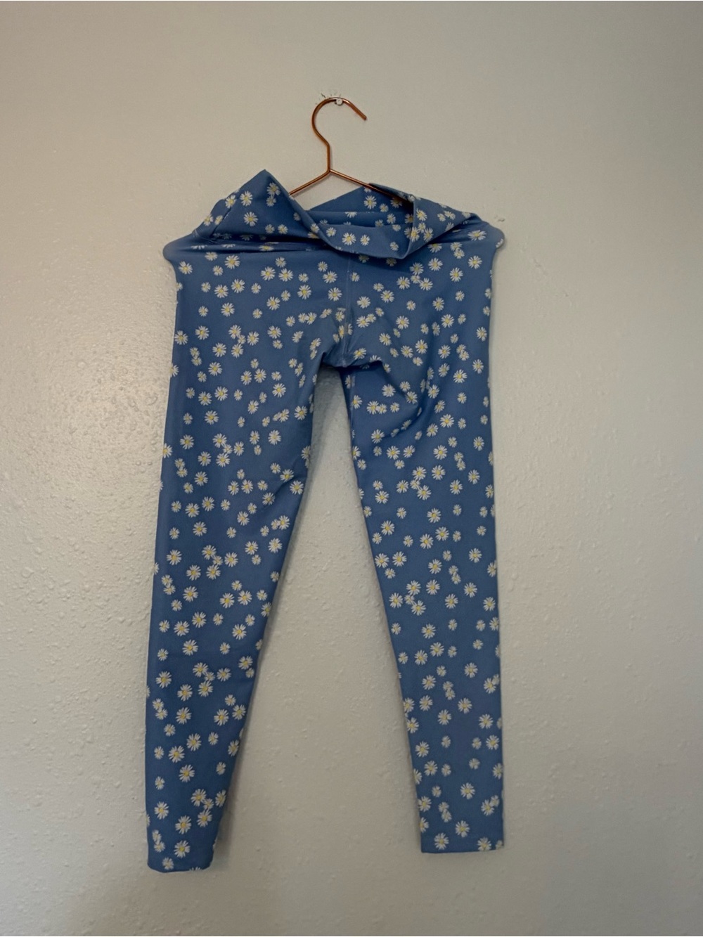 Aqua Light Blue Floral High-Waist Leggings - Picture 4 of 9